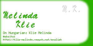 melinda klie business card